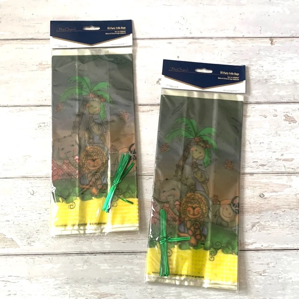 Cello Bags Party Treat Gift Goodie Bags Set 2 Packs 16ct (32ct Total) Kids NEW